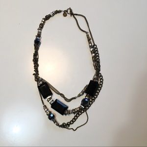 All Saints Multi Layered Jewel Necklace